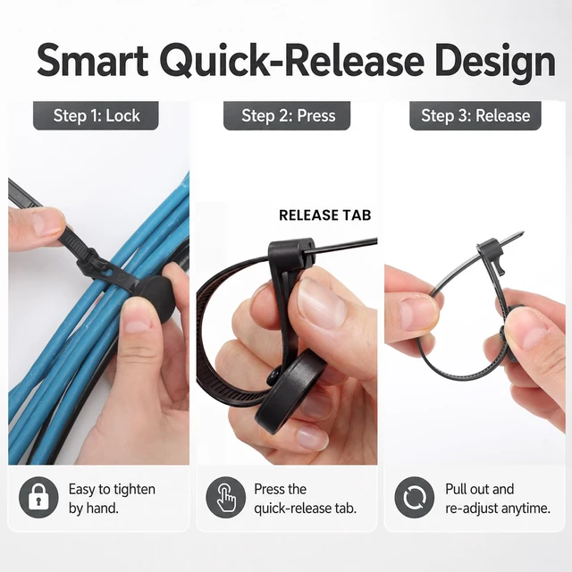 Alt view image 4 of 7 - 24 Pack Magnetic Zip Tie Mounts 21mm 10 lb Heavy Duty Adjustable Reusable Nylon Wire Clips & Cord Magnet Cable Tie Holders Organizer Base for Desk, TV, PC, Home & Office Cable Management
