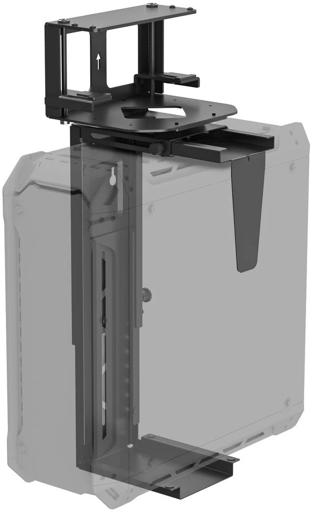 Main image of Clamp-on Desk or Desk Leg PC Mount,Adjustable Height and Width,CPU Under Desk Table Beam PC Mount Bracket Computer Tower Wall and Under Counter Holder