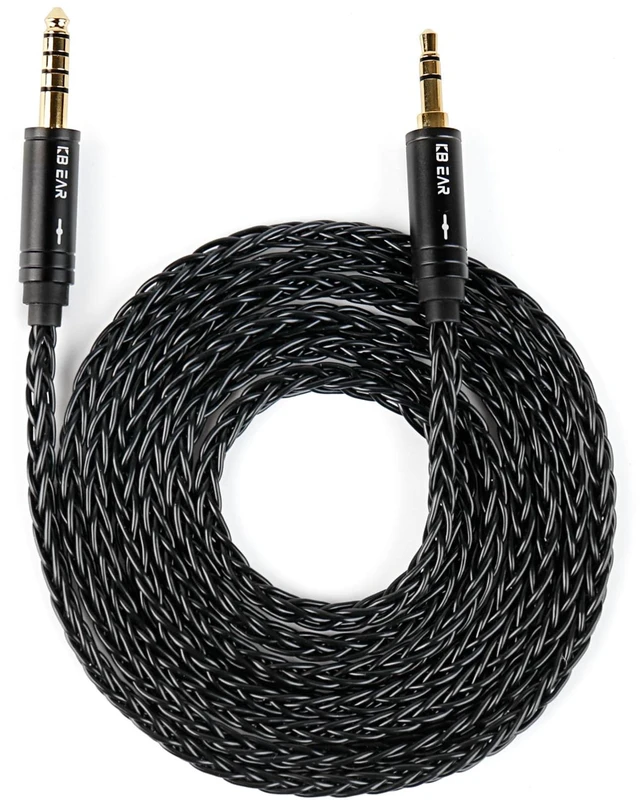 Main image of 4.2ft 4.4mm Replacement Audio Cable for Beats - KBEAR Male to Male Braided 4N OFC Stereo Jack Cable, Aux Cord for Solo2 Solo3/Sony WH 1000xm5 WH-1000XM5/Car Home Stereo/Tablet/Speaker