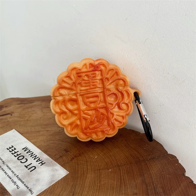 Alt view image 2 of 7 - Case Compatible with Airpods 3, 3D Cute Fun Moon Cake Soft Silicone Shockproof Skin Kids Boys Girls Stylish Wireless Earphone Case Protector