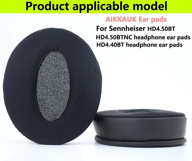 Alt view image 2 of 6 - Replacement Ear Pads Compatible with Sennheiser HD4.50 Black/ice for Sennheiser HD4.50BT/HD4.50BTNC/HD4.50SE/HD4.40/HD4.30G/HD4.20S/HD458BT/HD450/HD450BT/HD400S/HD350BT headphones