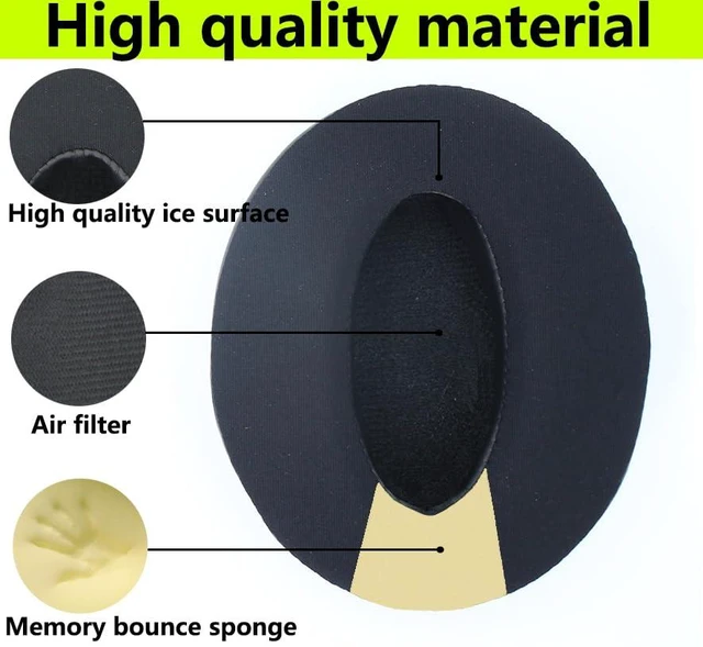 Alt view image 3 of 6 - Replacement Ear Pads Compatible with Sennheiser HD4.50 Black/ice for Sennheiser HD4.50BT/HD4.50BTNC/HD4.50SE/HD4.40/HD4.30G/HD4.20S/HD458BT/HD450/HD450BT/HD400S/HD350BT headphones
