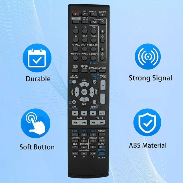 Alt view image 3 of 7 - Replaced Remote Control Compatible for Pioneer VSX-300-K VSX-523 VSX-821-K VSX-1124 Home Theater AV A/V Audio/Video Receiver System