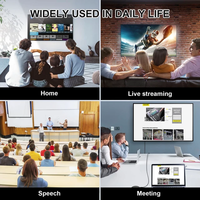 Alt view image 7 of 7 - HDMI Spliter 1 in 4 Out, 4K@30Hz HDM I Spliter with 4 Port, 4 Way Powered HDM I Output Spliter Box, 1x4 HDM I Display Duplicator/Mirror Support 3D UHD 1080P for PC Xbox PS4 Cable Box FireStick