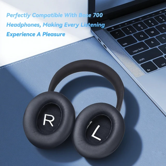 Alt view image 7 of 7 - Replacement Ear Pads for Bose 700 Noise Cancelling (NC) Headphones, NC700 Earpads Cushions with Softer Protein Leather, Plush Acoustic Memory Foam, Enhanced Durability