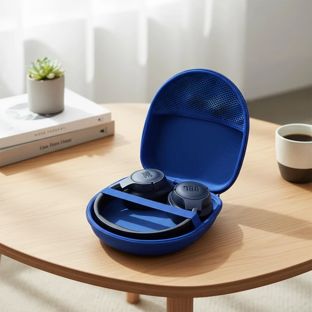 Alt view image 2 of 6 - Headphone Case Compatible with JBL Tune 710BT 720BT 510BT 660NC 700BT 570BT 760NC 750BTNC 660BTNC 560BT 520BT 670BT T770NC JBL Live 650BTNC 400BT 500BT 460NC Headphone (Blue)