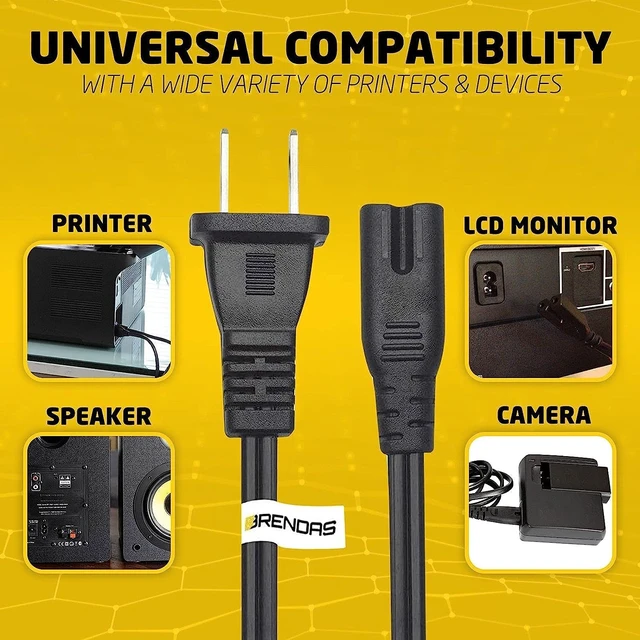 Alt view image 4 of 5 - AC Power Cord Cable Compatible with PreSonus Eris E3.5 3.5", Eris E4.5, Eris BT 3.5, BT 4.5 Monitors Speakers (UL Listed) (10-Feet)