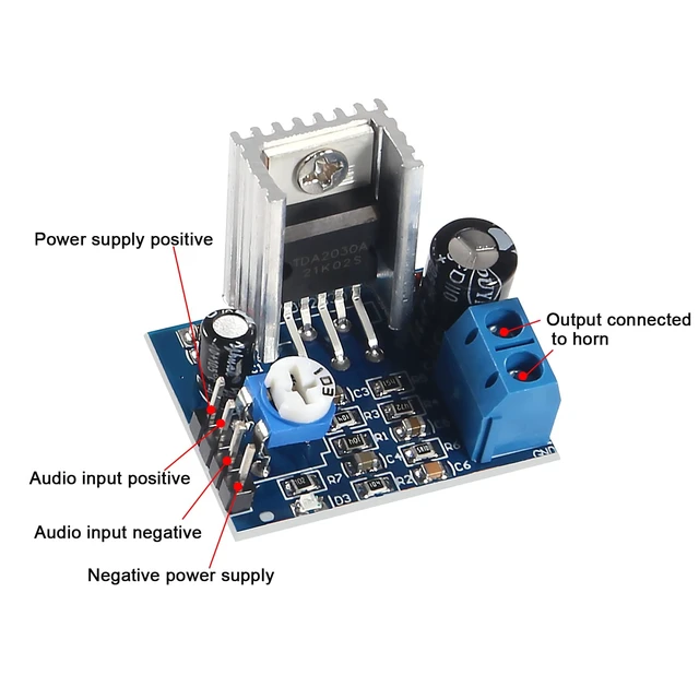 Alt view image 6 of 6 - 10PCS TDA2030A Audio Amplifier Module TDA2030 Power Amplifier Board 6-12V Speakers Module Converter
