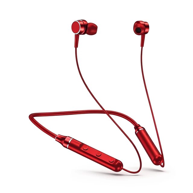 Main image of Bluetooth Headphones, 5.1 Cordless Sports Earbuds, Stereo in Ear Earphones, Noise Cancelling Headsets for Gym Running Workout (Red)
