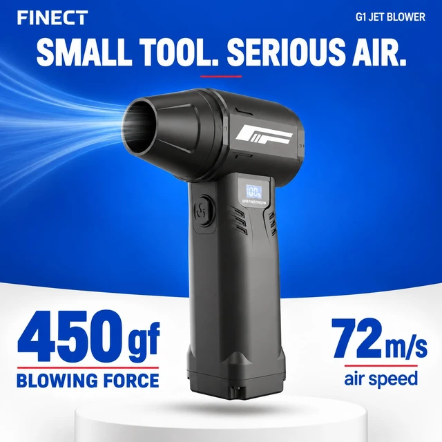Alt view image 2 of 7 - JB15 Compressed Air Duster, 450gf Blowing Force, 72m/s Air Speed