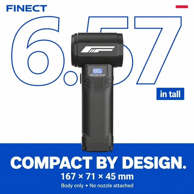 Alt view image 7 of 7 - JB15 Compressed Air Duster, 450gf Blowing Force, 72m/s Air Speed
