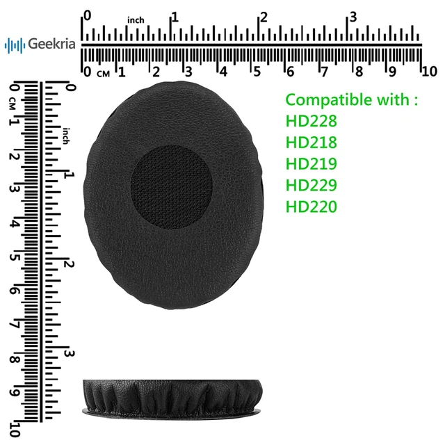 Alt view image 6 of 7 - Replacement Ear Pads for Sennheiser HD 229/239/ 228/238/ 220/219/ 218 Headphones Ear Cushions, Repair Parts (Black)
