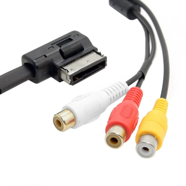 Alt view image 2 of 7 - 13.78 Inch 3 RCA to AMI MMI Audio Video Cable for DVD/MP3/MP4/Mobile Phones Compatible with 2009-2016 Audi MMI 3G+ A4L/A5/A6L/A7/Q5/Q7