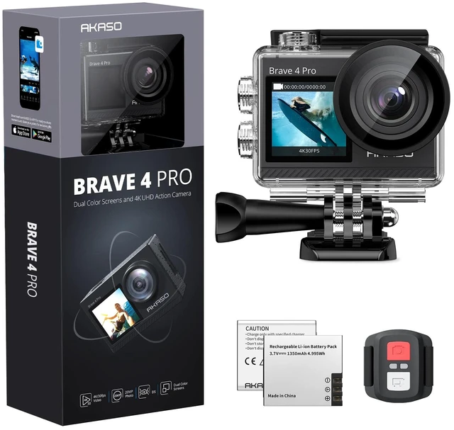 Alt view image 2 of 7 - Brave 4 Pro Action Camera with 60 in 1 Accessories Kit