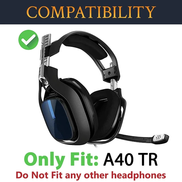 Alt view image 2 of 5 - Velour Earpads for Astro A40 TR Headset - Black