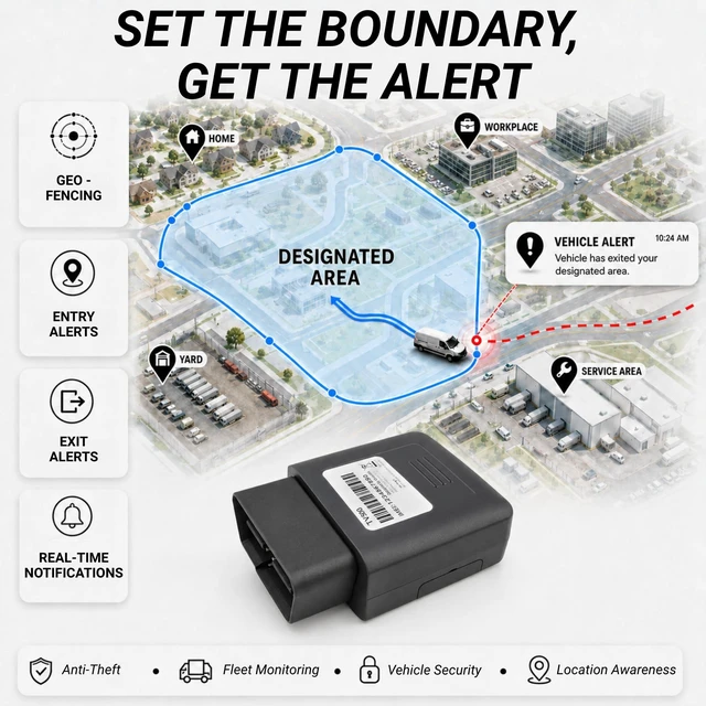 Alt view image 4 of 7 - Tracker for Vehicles, 4G LTE Real-Time Car Tracker, Geofencing, SIM Included, 2-Wire Install, for Cars Trucks Vans Fleet Tracking (TV500)