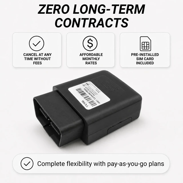 Alt view image 6 of 7 - Tracker for Vehicles, 4G LTE Real-Time Car Tracker, Geofencing, SIM Included, 2-Wire Install, for Cars Trucks Vans Fleet Tracking (TV500)