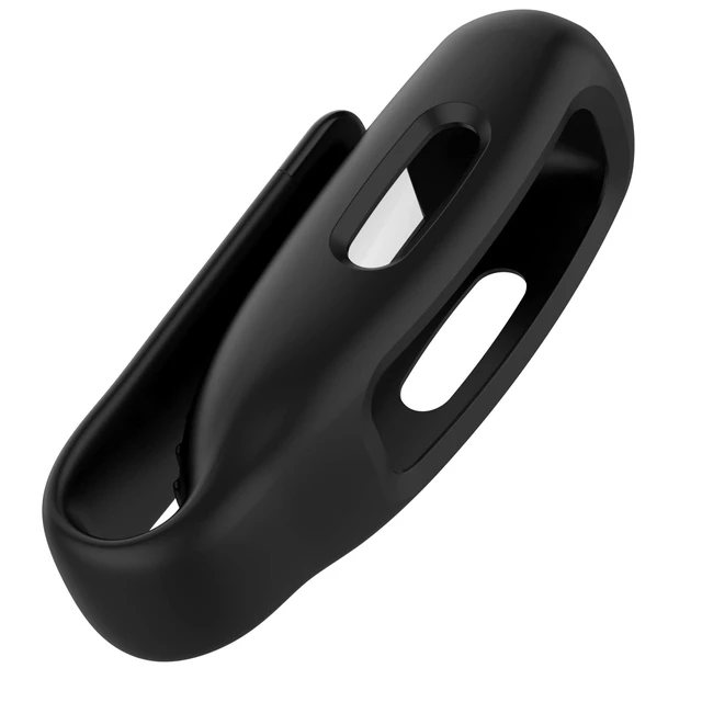 Alt view image 2 of 5 - Compatible with Fitbit Inspire 3 Protective Case Cover - Silicone Protective Case Cover with Steel Clip Compatible with Fitbit Inspire 3/2 / Ace 3(Silicone Black)