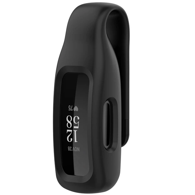 Alt view image 4 of 5 - Compatible with Fitbit Inspire 3 Protective Case Cover - Silicone Protective Case Cover with Steel Clip Compatible with Fitbit Inspire 3/2 / Ace 3(Silicone Black)