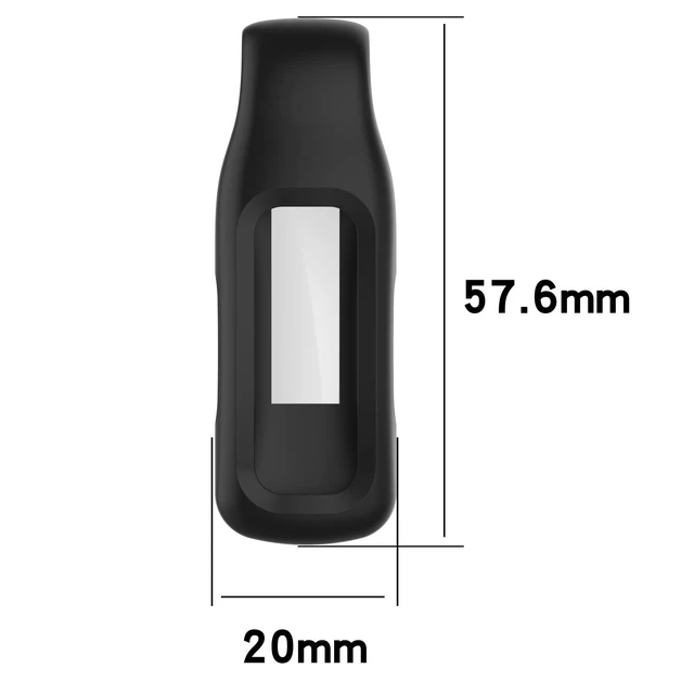 Alt view image 5 of 5 - Compatible with Fitbit Inspire 3 Protective Case Cover - Silicone Protective Case Cover with Steel Clip Compatible with Fitbit Inspire 3/2 / Ace 3(Silicone Black)