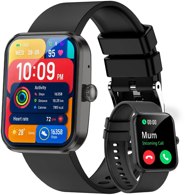 Main image of Smart Watches for Men, Bluetooth Calling, 1.93" AMOLED Fitness Tracker Heart Rate, Sleep & SpO2 Tracking, 123 Sports Modes, Voice Control, Long Battery Life for Android & iPhone