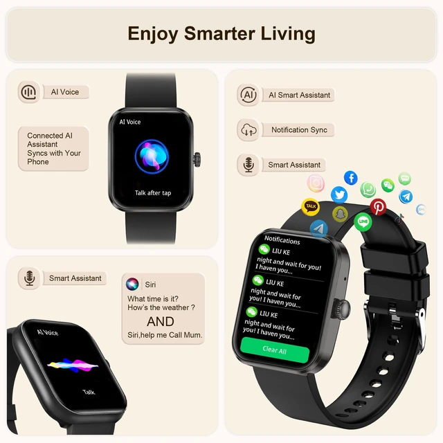 Alt view image 6 of 7 - Smart Watches for Men, Bluetooth Calling, 1.93" AMOLED Fitness Tracker Heart Rate, Sleep & SpO2 Tracking, 123 Sports Modes, Voice Control, Long Battery Life for Android & iPhone