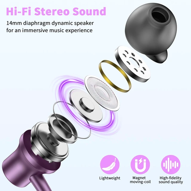 Alt view image 3 of 7 - USB C Earbuds for iPhone 18 Pro Max 17 16 15 Headphone Wired,Purple Corded Type C Earphones With Microphone Volume Control Noise Isolation for Samsung Galaxy S26 S25 A17 A16 Zfold/iPad Pro Air