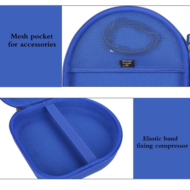 Alt view image 3 of 7 - Headphones Case Compatible with Sony WH-CH720N / Anker Soundcore Space One Q20 Noise Canceling Wireless Headphones, Portable Storage Bag -Blue (Case Only)