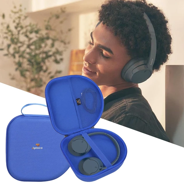 Alt view image 4 of 7 - Headphones Case Compatible with Sony WH-CH720N / Anker Soundcore Space One Q20 Noise Canceling Wireless Headphones, Portable Storage Bag -Blue (Case Only)