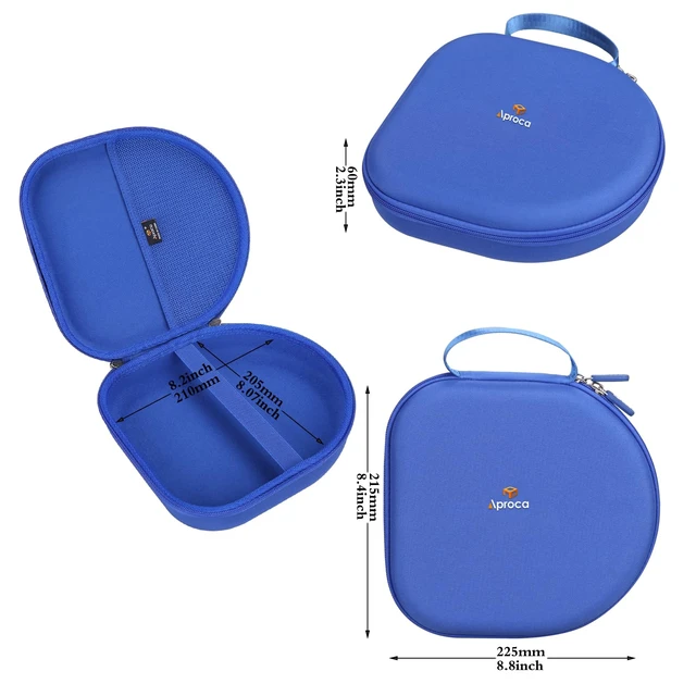 Alt view image 6 of 7 - Headphones Case Compatible with Sony WH-CH720N / Anker Soundcore Space One Q20 Noise Canceling Wireless Headphones, Portable Storage Bag -Blue (Case Only)