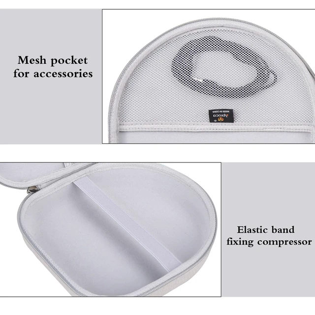 Alt view image 3 of 7 - Headphones Case Compatible with Sony WH-CH720N / Anker Soundcore Space One Q20 Noise Canceling Wireless Headphones, Portable Storage Bag -Grey (Case Only)