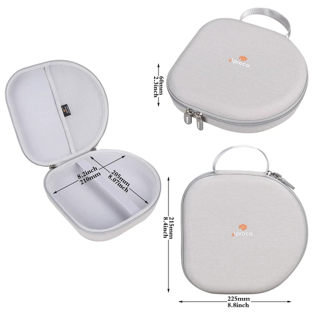 Alt view image 6 of 7 - Headphones Case Compatible with Sony WH-CH720N / Anker Soundcore Space One Q20 Noise Canceling Wireless Headphones, Portable Storage Bag -Grey (Case Only)