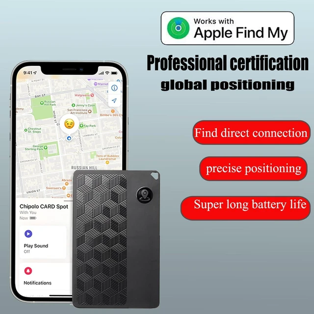 Alt view image 6 of 6 - Wallet Tracker Card with Luggage Tag - Compatible with Apple Find My Card - 1.6mm Slim GPS Card for Wallet - Rechargeable Finder Tracker for Keys Bags & Passports(iOS Only)