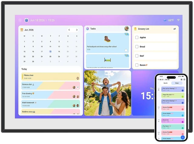 Main image of 10.1 inch Digital Calendar & Chore Chart,Smart Touchscreen Interactive Display for Family Schedules, Wall & Desk Mountable, Digital Photo Frame Functon, Great for Organizing Your 2026 Calendar