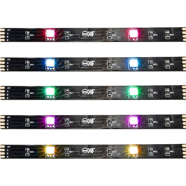 Alt view image 5 of 7 - Gaming Lights: LED Strip Lights, USB Powered with Controller, 3M Adhesive for TV, Console, PC, Wall (12 Ft)