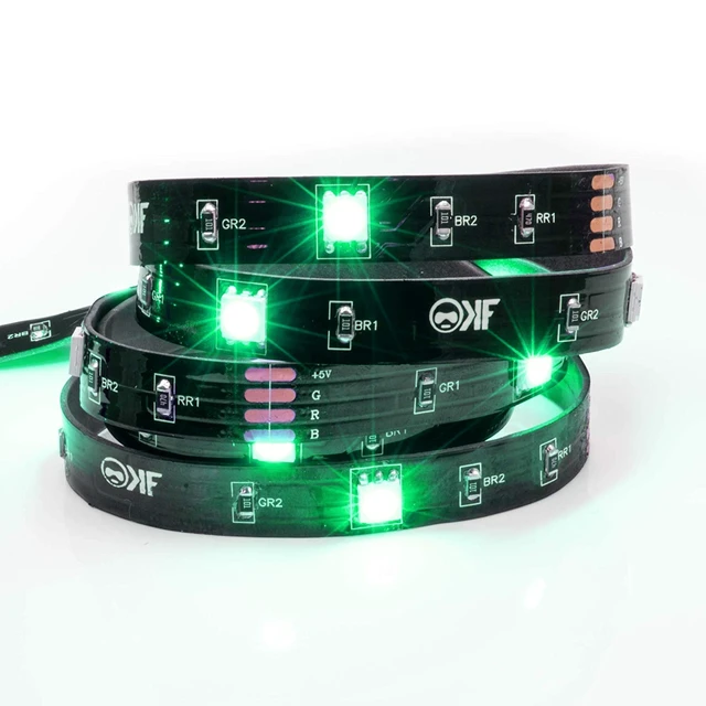 Alt view image 6 of 7 - Gaming Lights: LED Strip Lights, USB Powered with Controller, 3M Adhesive for TV, Console, PC, Wall (12 Ft)