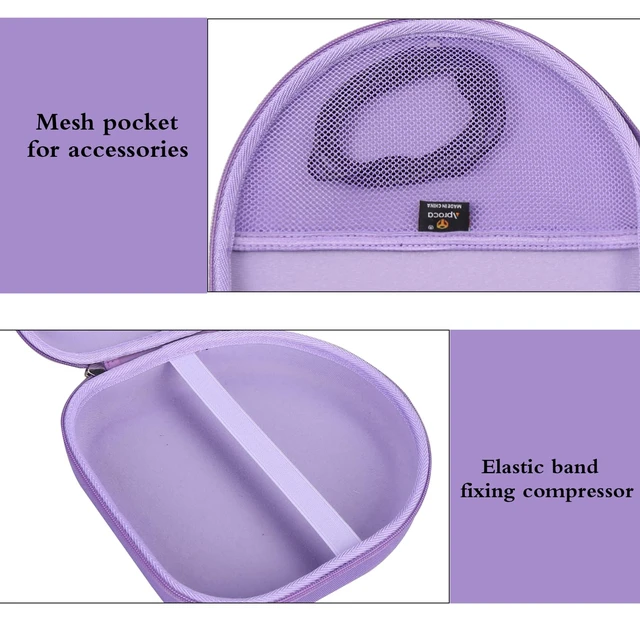 Alt view image 3 of 7 - Headphones Case Compatible with Sony WH-CH720N / Anker Soundcore Space One Q20 Noise Canceling Wireless Headphones, Portable Storage Bag -Purple (Case Only)