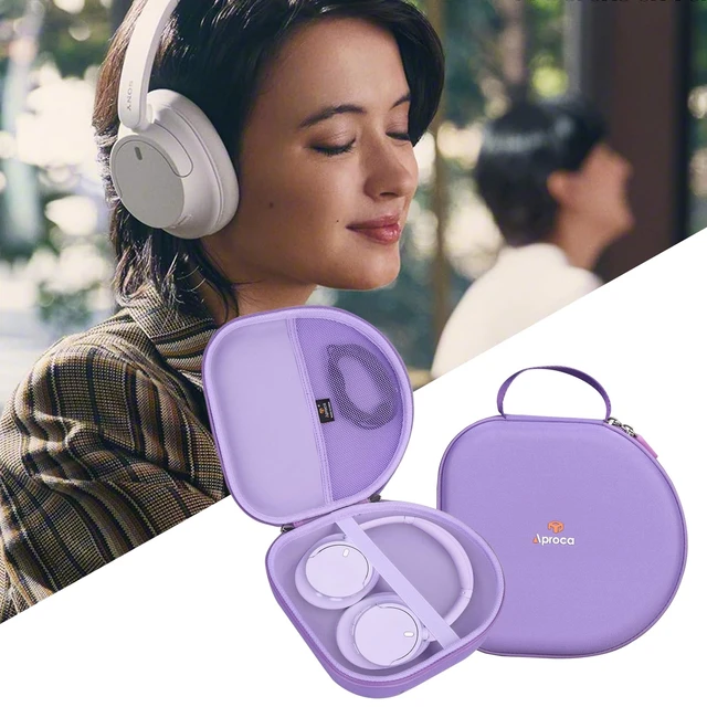 Alt view image 4 of 7 - Headphones Case Compatible with Sony WH-CH720N / Anker Soundcore Space One Q20 Noise Canceling Wireless Headphones, Portable Storage Bag -Purple (Case Only)