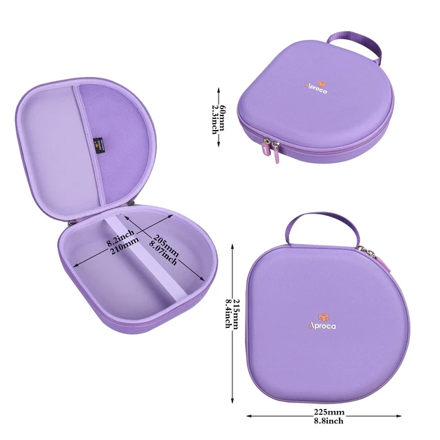 Alt view image 6 of 7 - Headphones Case Compatible with Sony WH-CH720N / Anker Soundcore Space One Q20 Noise Canceling Wireless Headphones, Portable Storage Bag -Purple (Case Only)
