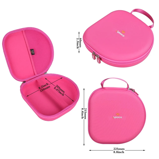 Alt view image 6 of 7 - Headphones Case Compatible with Sony WH-CH720N / Anker Soundcore Space One Q20 Noise Canceling Wireless Headphones, Portable Storage Bag -Pink (Case Only)