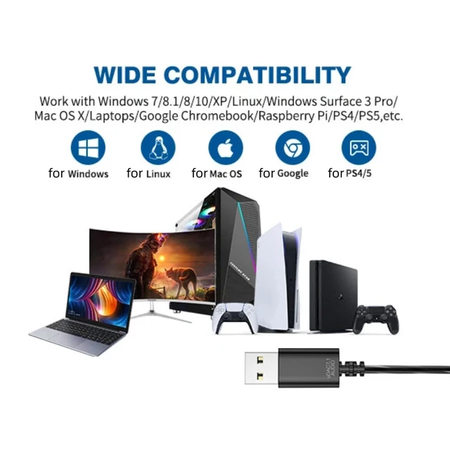 Alt view image 7 of 7 - USB Headphone with Mic Mute Volume Control,7.5FT Long Cord PC Wired Earbuds Magnetic USB A Computer Headset for Chromebook Laptop,Noise Isolation In Ear Earphone for MacBook Pro for Zoom Office School