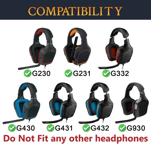 Alt view image 2 of 7 - Headband Slider for G432/G431/G430/G230/G930 - Black for Logitech G432/G431/G430/G230/G930/G332/G231 Headphones