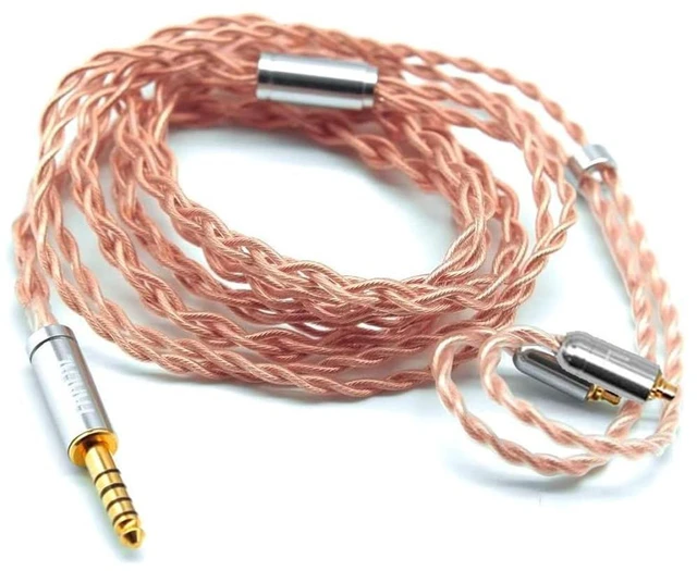 Main image of 4N Monocrystalline Copper Silver Plated Earphone Cable,MMCX Connector Detachable Earphone Cord Compatible with Shure 846 535 215 315 K5 LZA4 TIN T2 PRO T3 Plus 4.2ft 4.4mm