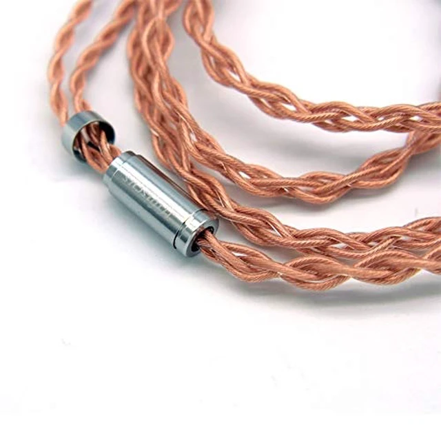 Alt view image 5 of 6 - 4N Monocrystalline Copper Silver Plated Earphone Cable,MMCX Connector Detachable Earphone Cord Compatible with Shure 846 535 215 315 K5 LZA4 TIN T2 PRO T3 Plus 4.2ft 4.4mm