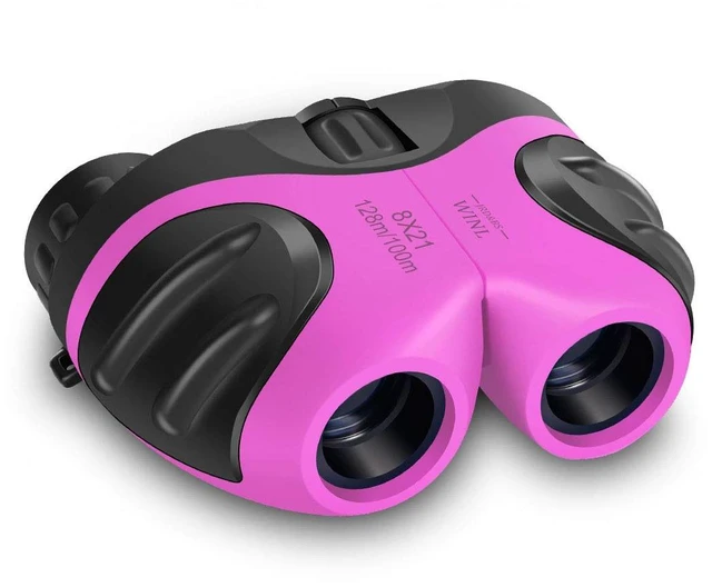 Main image of VNVDFLM Binoculars Toys for Children,Birthday Gifts for 4-9 Years Old Boys for Outdoor Play,5-12 Years Old Girls Presents,Best Gift for Kids Hunting,Learning (Pink)