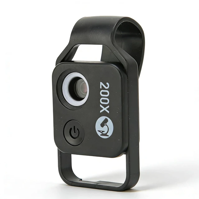 Main image of APL-MS002 200x Phone Microscope, Mini Pocket Microscope with 6 LED Light Guides, 2 Levels Brightness Adjustment, Magnification Camera Macro Lens Kit with CPL