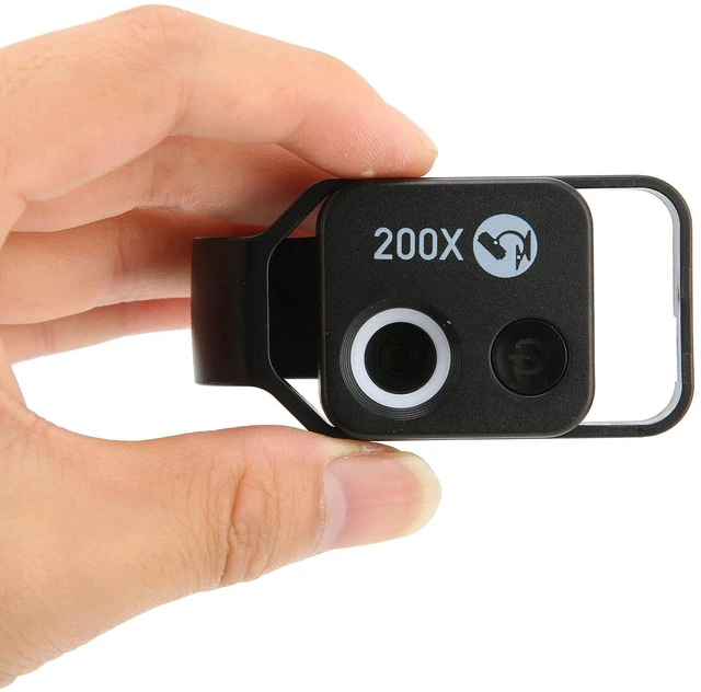 Alt view image 5 of 7 - APL-MS002 200x Phone Microscope, Mini Pocket Microscope with 6 LED Light Guides, 2 Levels Brightness Adjustment, Magnification Camera Macro Lens Kit with CPL