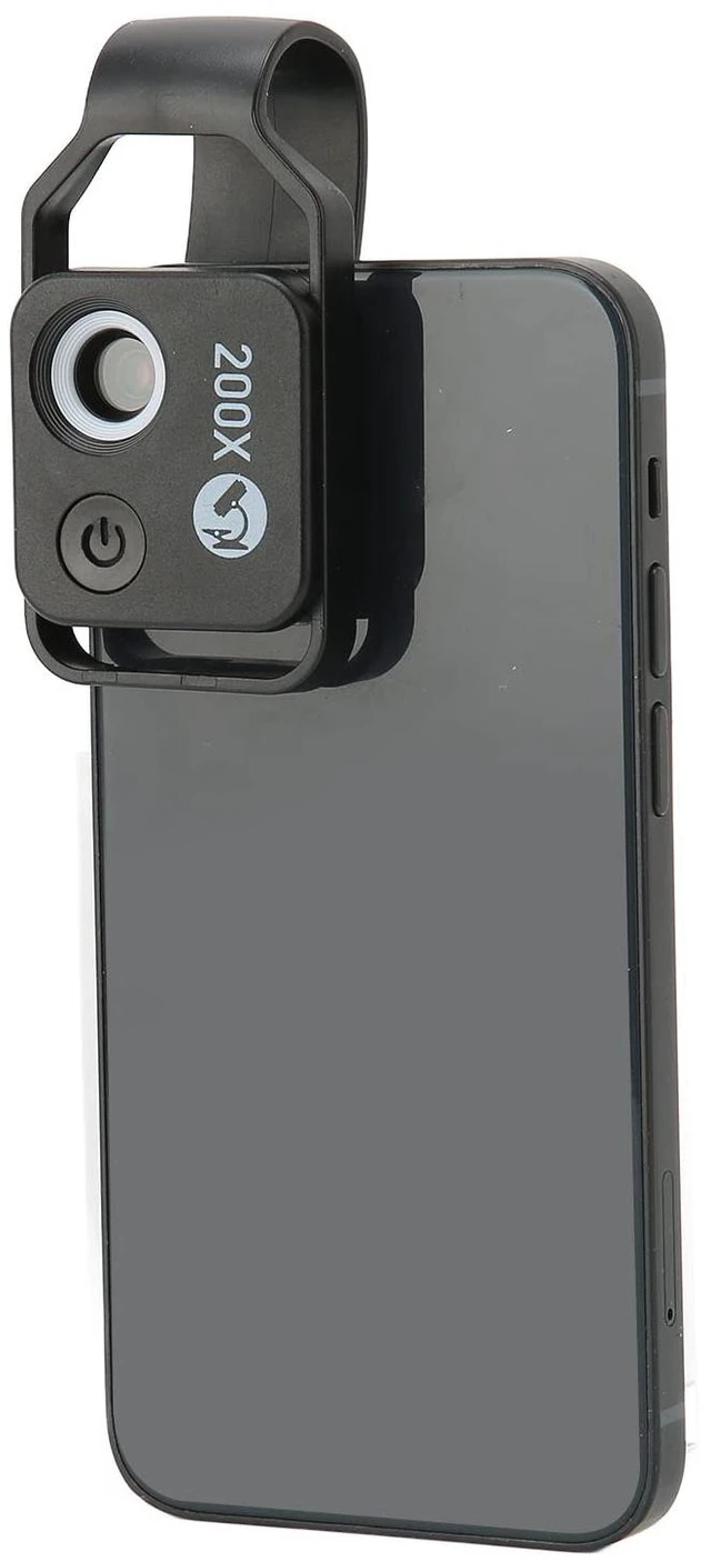 Alt view image 6 of 7 - APL-MS002 200x Phone Microscope, Mini Pocket Microscope with 6 LED Light Guides, 2 Levels Brightness Adjustment, Magnification Camera Macro Lens Kit with CPL