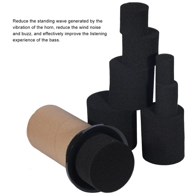 Alt view image 3 of 7 - 2PCS Speaker Port Tube Sponge, Subwoofer Cabinet Port Sponge Plug, Diameter 110mm, Height 80mm, for Portable Speaker Home Loudspeaker