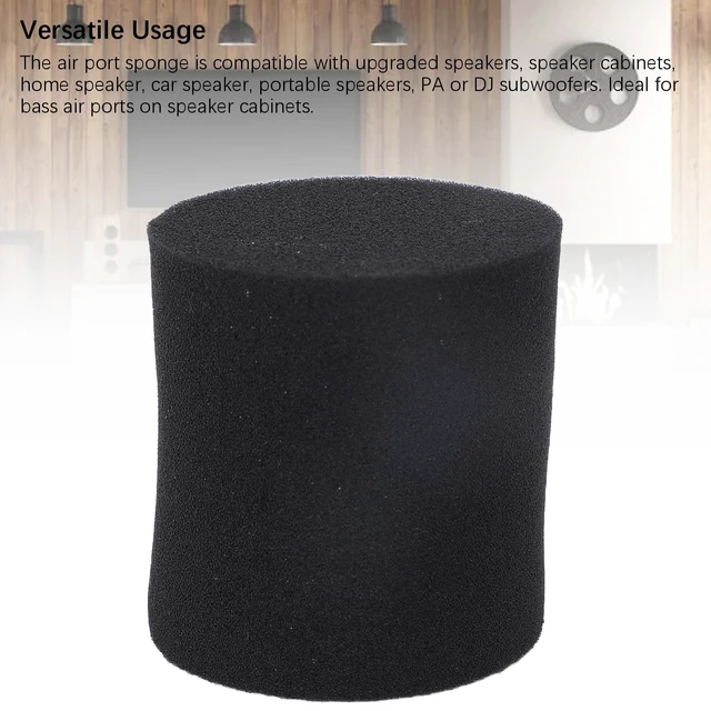 Alt view image 5 of 7 - 2PCS Speaker Port Tube Sponge, Subwoofer Cabinet Port Sponge Plug, Diameter 110mm, Height 80mm, for Portable Speaker Home Loudspeaker